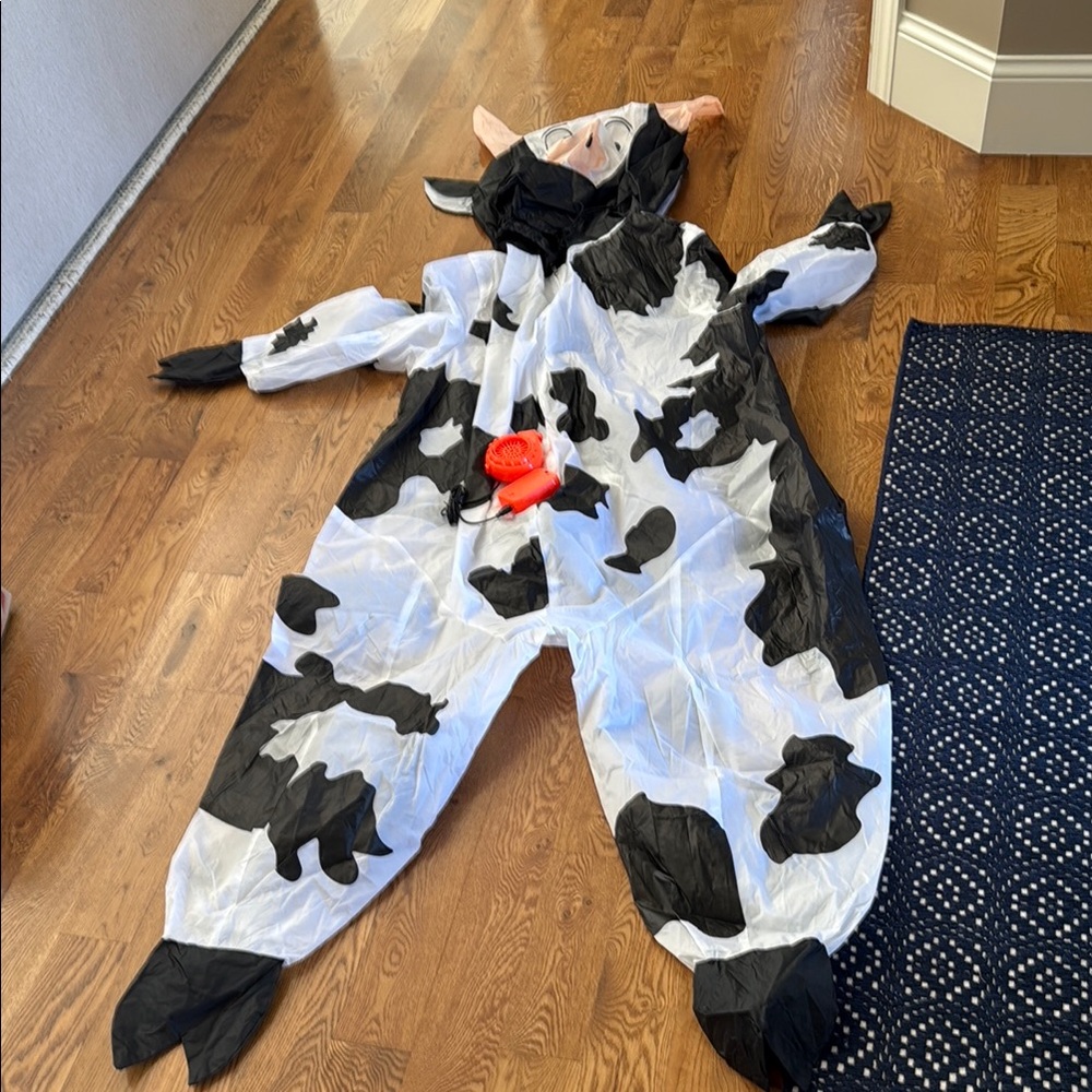 Cow Print Inflatable Costume - Black and White